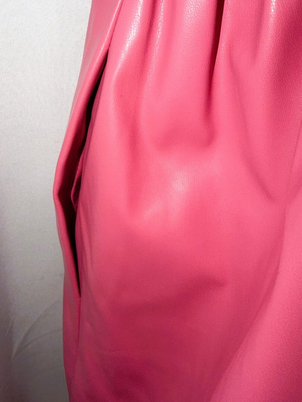 NWT Women's Fate Curve Pink Long Maxi Faux Leather Tiered Dress Size 3X - Picture 11 of 15